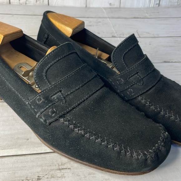 YSL Black Suede Loafers main image 10